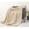 thumbnail image 4 of American Soft Linen Fleece Blanket Twin Size 60x80 - Cozy, Durable & Lightweight for Bed, Couch, and All-Season Comfort, Taupe, 4 of 8