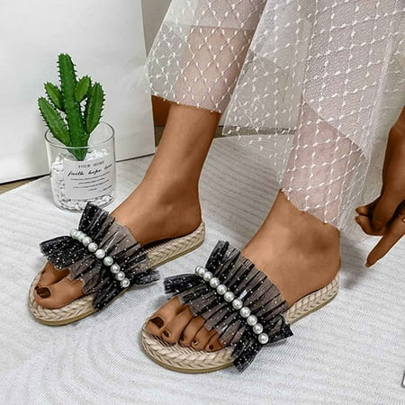 

Women Open Toe Slippers Shoes Comfy Sandals Casual Comfortable Beach Sandals