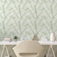 thumbnail image 2 of Ambesonne Leaves Peel & Stick Wallpaper for Home, Green Aloha Leaf Botanical, 13"x72", Pastel Green White, 2 of 5