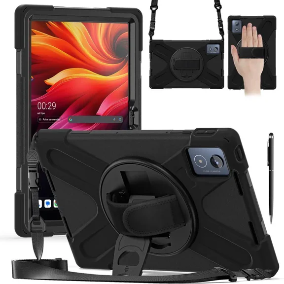 Case for Lenovo Tab K11 Plus 11.45 inch 2024 TB352FU TB352XU Shockproof Protective Cover Pencil Holder Stand Shoulder Strap Stylus Pen