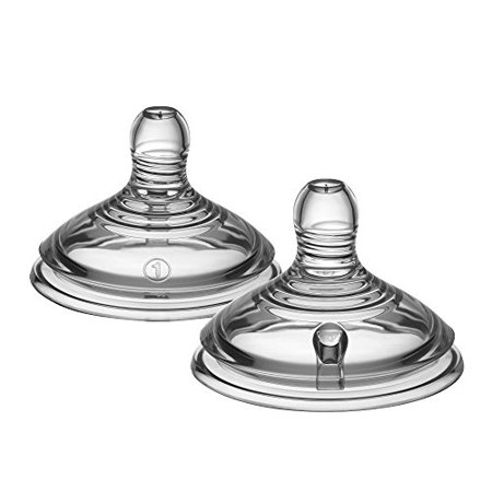 Tommee Tippee Closer to Nature Newborn 2-Pack Slow Flow Silicone Nipple
