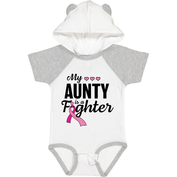 Inktastic Breast Cancer Awareness My Aunty is a Fighter Boys or Girls Baby Bodysuit
