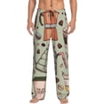 thumbnail image 2 of Kdxio Coffee Makers Macaroons Chocolate Print Men's Sleep Pajama Pant Lounge Pants with Pockets, 2 of 8