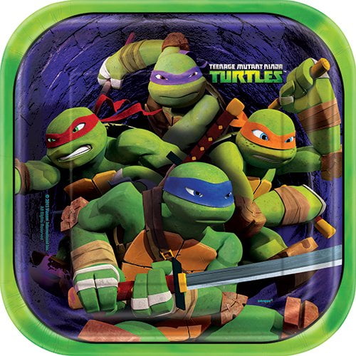 Pack of 8 Teenage Mutant Ninja Turtle Party Plates Large 8 3/4