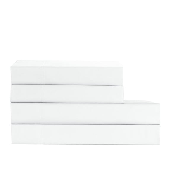 Intuition 4-Piece 100% Egyptian Cotton Sheet Set - 600 TC - Queen - White