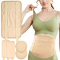 thumbnail image 1 of 3Pcs Waist Oil Pack Set with Chest Pads Washable Reusable Leg Essential Oil Wrap Mess-Free Oil Pack Wrap with Adjustable Elastic Straps Soft Comfortable Oil Pack for Chest Waist Leg, 1 of 6