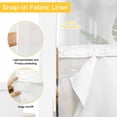 thumbnail image 6 of Gray Yellow No Hook Shower Curtain with Snap in Liner Abstract Modern Retro Polypropylene Pigment Taxture Waterproof Bathroom Shower Curtain with See Through Top Window for Bathtub 72" x 78", 6 of 9
