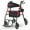 Red, variant on Foldable Rollator Walkers with Padded Seat for Seniors, Lightweight Rolling Walker with 8" PVC Wheels for All Terrain, Cup Holder & Footrest, 300 lb.Weight Capacity, Dark Purple