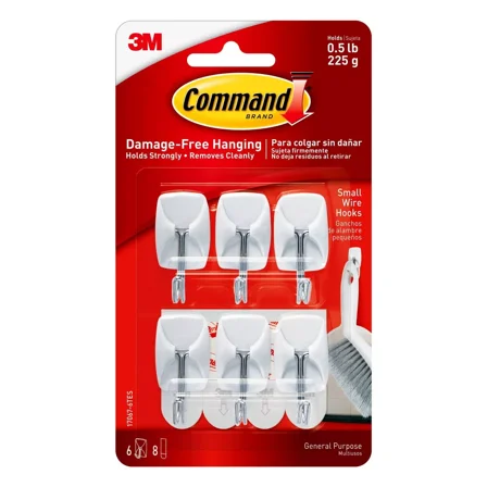 6pk Small Wire Hooks