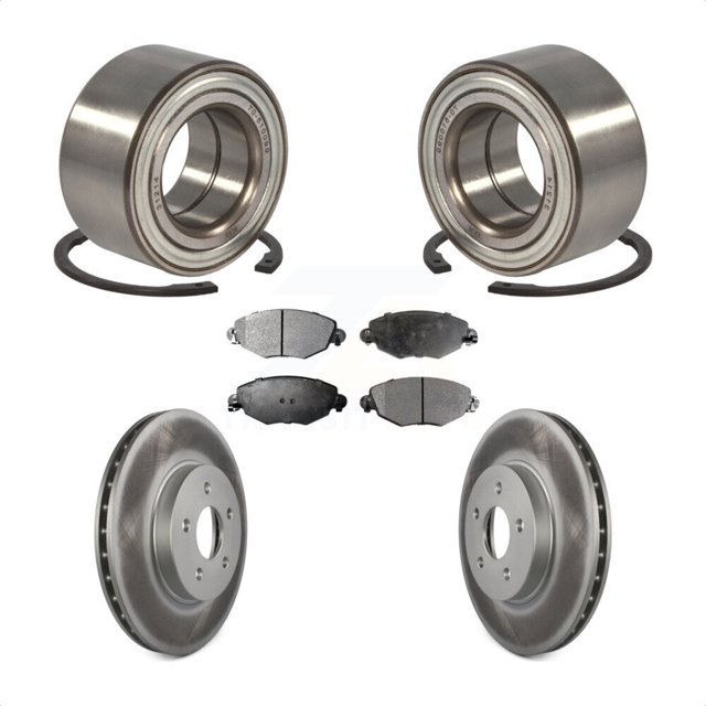 Transit Auto Roulements de Roulement avant Revêtus de Disque de Frein et Kit de Plaquettes en Céramique pour Voiture 2002-2008 Jaguar X-Type KBB-102086