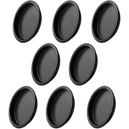 8 Pack Closet Door Finger Pull Black 2 1 Round Sliding Pulls Easy Snap In Installation Canada Round Sliding Closet Finger Door Pulls, Round Closet Door Pulls