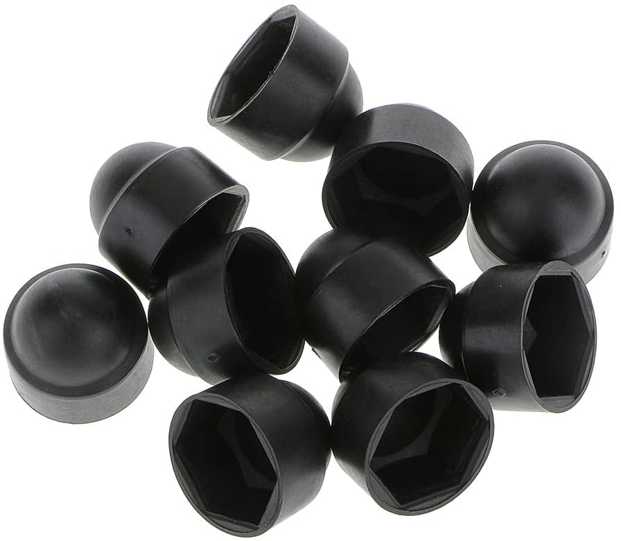 20pcs/lot Black Dome Hex Bolt Nut Protective Caps Covers M8 13x15mm 