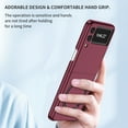 thumbnail image 5 of Dteck Folding Slim Case for Samsung Galaxy Z Flip 3 Non-Slip Anti-Scratch Anti-Fingerprint Shockproof Magnetic MagSafe Case For Samsung Galaxy Z Flip 3,Winered, 5 of 7