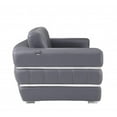 thumbnail image 6 of Charcoal Gray Stripe Top Grade Italian Leather Chair, 6 of 8