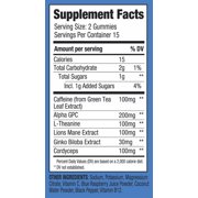 HELO Energy Gummies, Blue Razz (30CT) - 50mg of Caffeine per Gummy, Alpha GPC, Lion's Mane, Cordyceps, Electrolytes, Vitamin B12