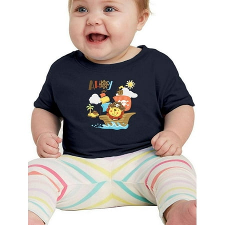 

Cartoon Funny Lion On Sailboat T-Shirt Infant -Image by Shutterstock 12 Months