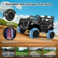 thumbnail image 5 of Farmdex 4WD 24V Ride on Cars with Remote Control, 2 XL Seaters, 9AH Electric Battery Powered Toys Car w/ 4 Wheels Spring Suspension, Bluetooth Music, LED Lights, 3 Speeds, Black, 5 of 10