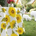 thumbnail image 4 of EWAYBY Round Tablecloth with Umbrella Hole and Zipper for Patio Garden (60" Round, Yellow), 4 of 6