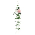thumbnail image 1 of Silla de boda Respaldo Silla de flores Decoraciones Silla floral artificial Banco Flores decorativas para boda Jardín Recepción de vacaciones al aire 15cmx60cm Gloria flores de la boda, 1 of 5
