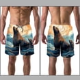 thumbnail image 3 of luoweisi Men's Beach Shorts Quick Dry Swim Trunks with Mesh Lining Sea Lion M, 3 of 5