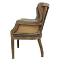 thumbnail image 4 of Phil Exposed Wood Arm Chair Upholstered in Gray Fabric with Nail Trim, 4 of 6