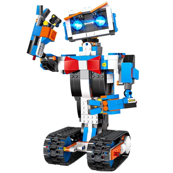 OKK Robot Building Toys for Boys, STEM Projects for Kids Ages 8-12, Remote & APP Controlled Engineering Learning Educational Coding DIY Building Kit Rechargeable Robot Toy Gif