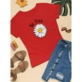 thumbnail image 3 of Be Free Heart Daisy T-Shirt Women -Image by Shutterstock, Female Large, 3 of 4