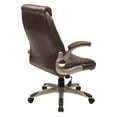 thumbnail image 2 of Faux Leather Mid Back Managers Office Chair in Cocoa Brown, 2 of 9