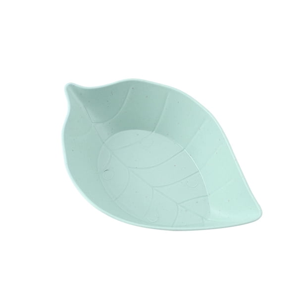Nvzi Soy Sauce Dish,4Pcs Sauce Small Bowls,Dip Bowls,Sauce Dish,Small Bowls for Side Dishes Sushi Sauce,Wheat Straw Dishes Bowl Mini Appetizer Plates-Leaf Green