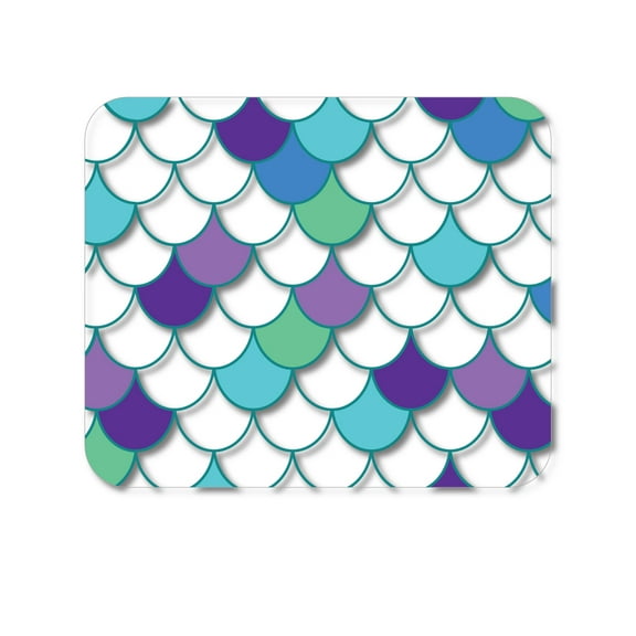 DistinctInk Mouse Pad - 1/4" Foam Rubber - Mermaid Scales
