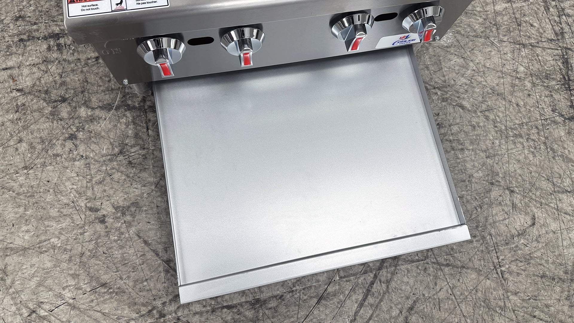 Commercial Gas Hot Plate 4 Burner – 120,000 BTU, Stainless Steel Countertop Range with Heavy Duty Cast Iron Grates, ETL & NSF Certified – Natural Gas & Propane Convertible