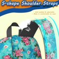 thumbnail image 5 of Pioneer Flower Floral Print Pattern 17" School Backpacks for Teens,Waterproof Oxford Fabric,S-Shape Padded Straps for School,Travel,Hiking,Camping, 5 of 5