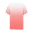 thumbnail image 4 of Women's Casual Gradient Short-Sleeved V-Neck Blouse Top for Summer, Soft Lightweight Shirt, Fashionable Loose Fit Tunic for Everyday Wear, Perfect for Beach, Travel, and Outdoor Activities, 4 of 5