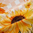 thumbnail image 4 of Erosebridal Plaid Floral Shower Curtain 72Wx84L,Fall Harvest Bathroom Shower Curtain,Light Pink, 4 of 6