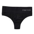 thumbnail image 2 of Tangas de mujer T Back Bragas de algodón de cintura baja Ropa interior sexy elástica sin costuras de color sólido, Negro, XL / XXL Inevent AP001138-02B, 2 of 7