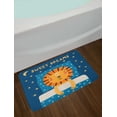 thumbnail image 2 of Cartoon Bath Mat, Sketched Colorful Illustration of Sleeping Lion in the Bed with Dreams Phrase, Plush Bathroom Decor Mat with Non Slip Backing, 29.5" X 17.5", Multicolor, by Ambesonne, 2 of 2