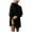 Black, variant on Women's Autumn Winter New Style Bubble Long Sleeve Lace Collar Dress, Black, Size XXL