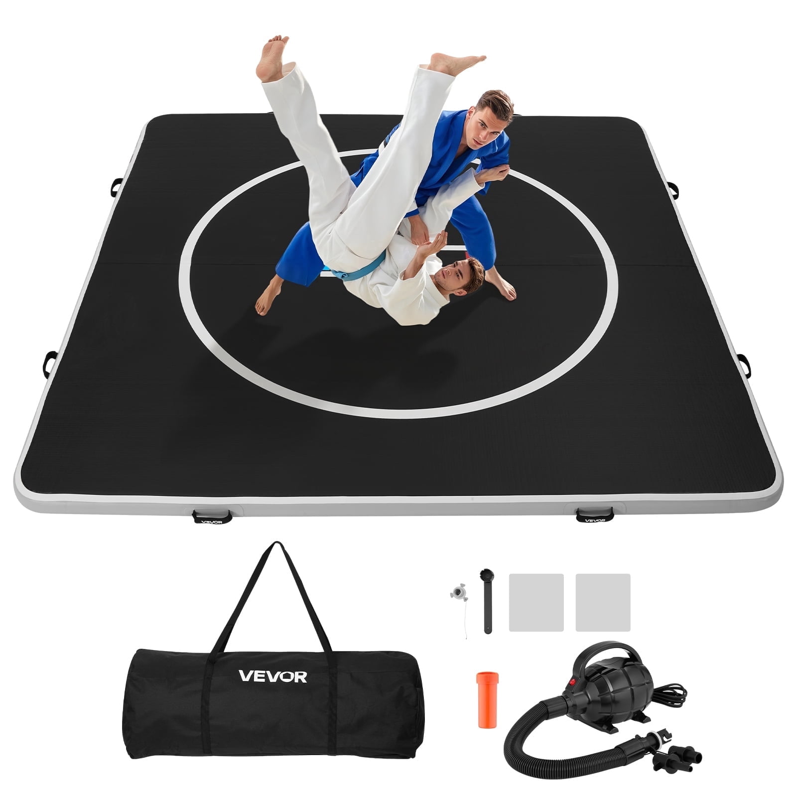 VEVOR, Wrestling Mat, 13x13 ft Inflatable, Home Gym Exercise Black