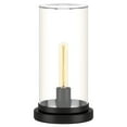 thumbnail image 6 of Evelyn&Zoe Perabo 13" Tall Uplight Mini Lamp with Glass Shade, Blackened Bronze/Clear, 6 of 7