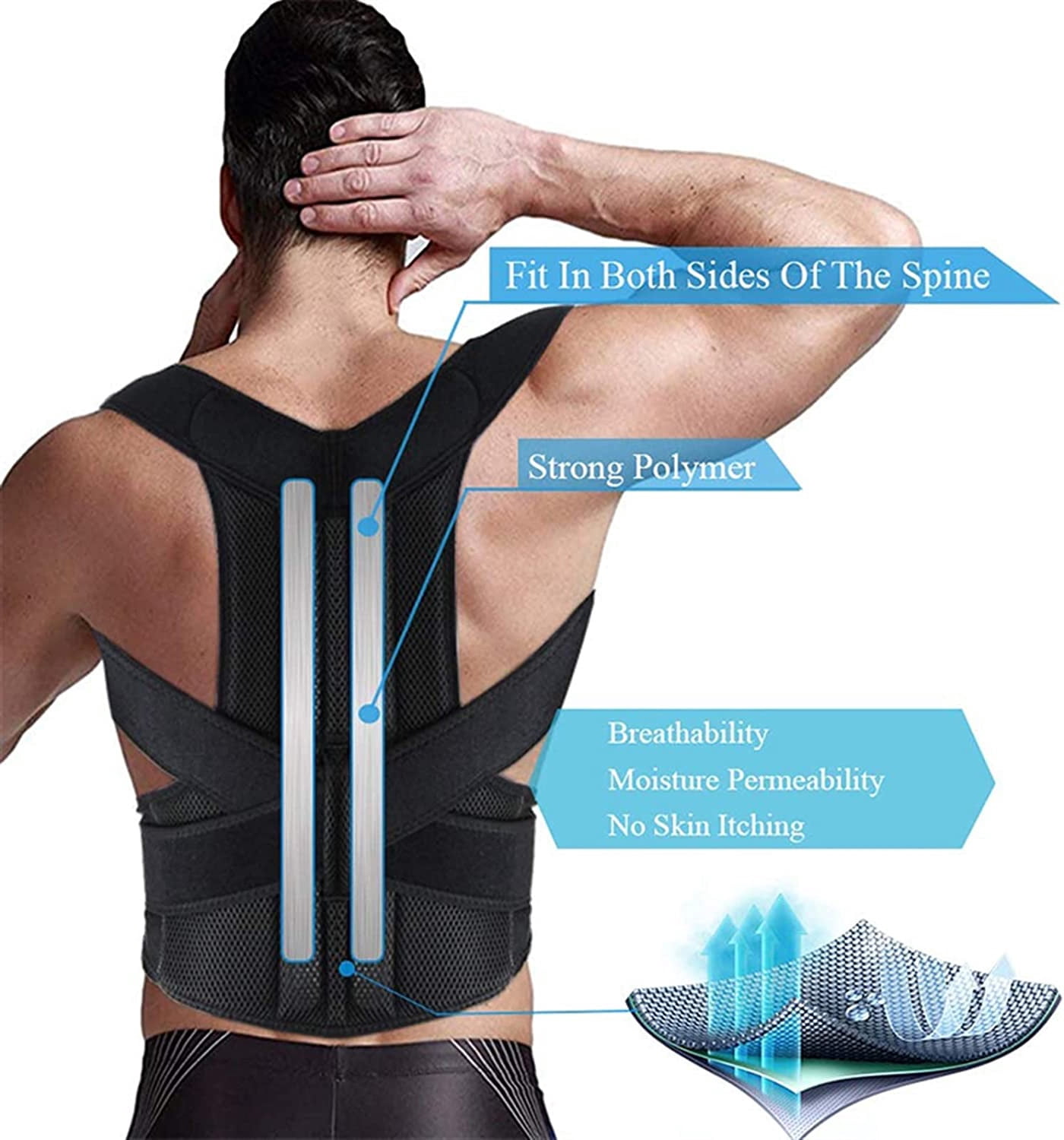 Back Brace Posture Corrector for Women and Men, Back Braces for Upper and Lower Back Pain Relief, Adjustable and Fully Back Support Improve Posture and Lumbar Support