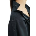 thumbnail image 5 of Bimba Nursing Black Cotton Kaftan With Belt Front Buttons Maternity Night Wear, 5 of 7