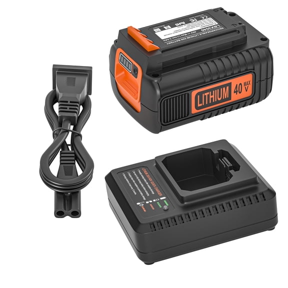 40V Battery Replacement for Black and Decker 40V Lithium Battery LBX2040 LBX2540 LBX3040 LBX1540（3500mAh） with Black and Decker Battery Charger LCS36 LCS40