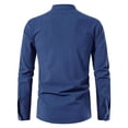 thumbnail image 3 of Men's Renaissance Shirt Pirate Medieval Viking V-Neck top Cotton Linen Long Sleeved Halloween Costume, 3 of 3