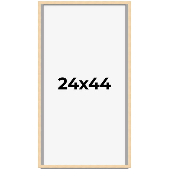 24x44 Shadow Box Frame Brown | 0.875 Inches Deep Real Wood Contemporary Shadowbox Display Frame |