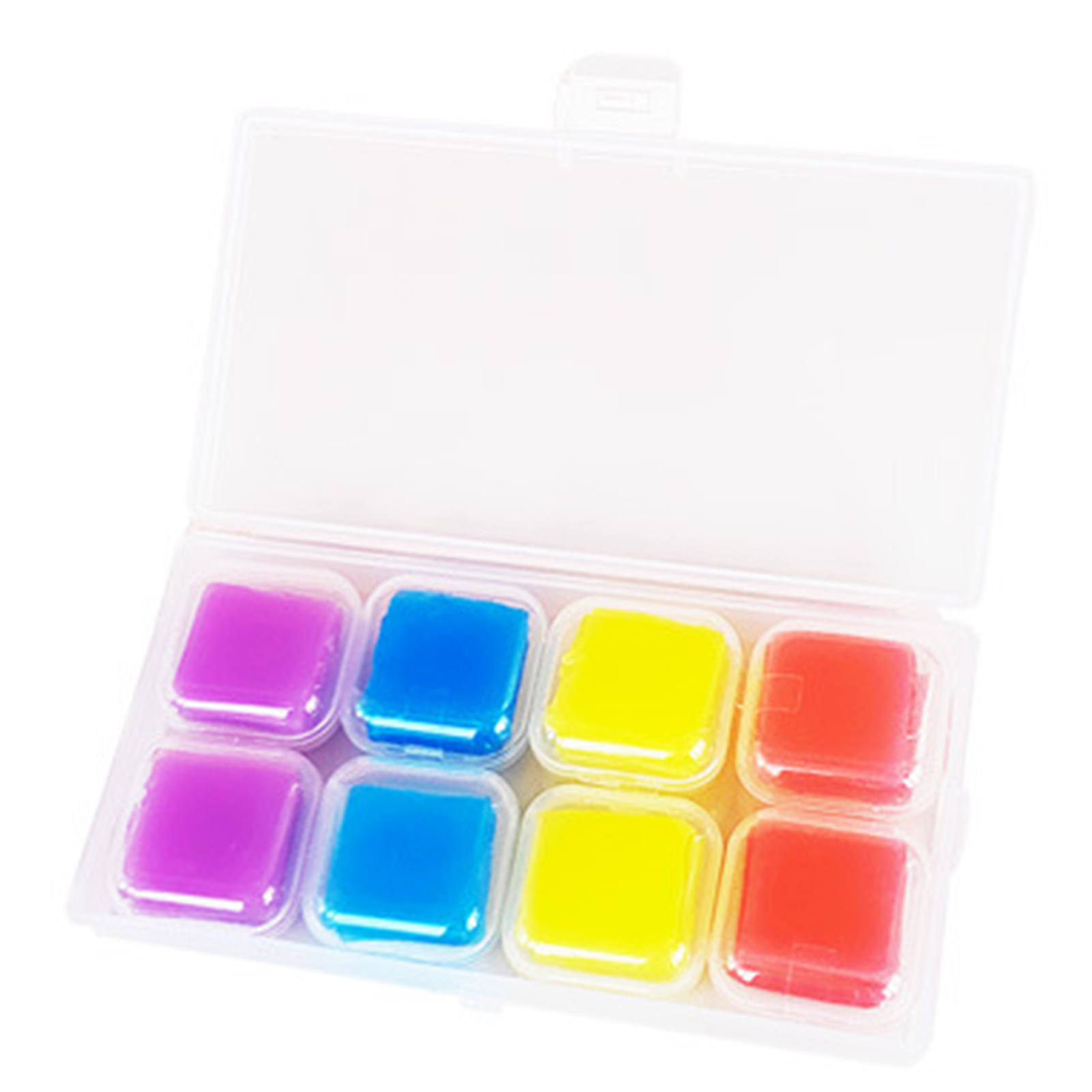 FaLX 48Pcs Painting Glue Clay with Transparent Box Buckle Closure DIY