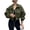 Army Green, variant on Women Casual Short Jacket Zip Up Jacket Top
