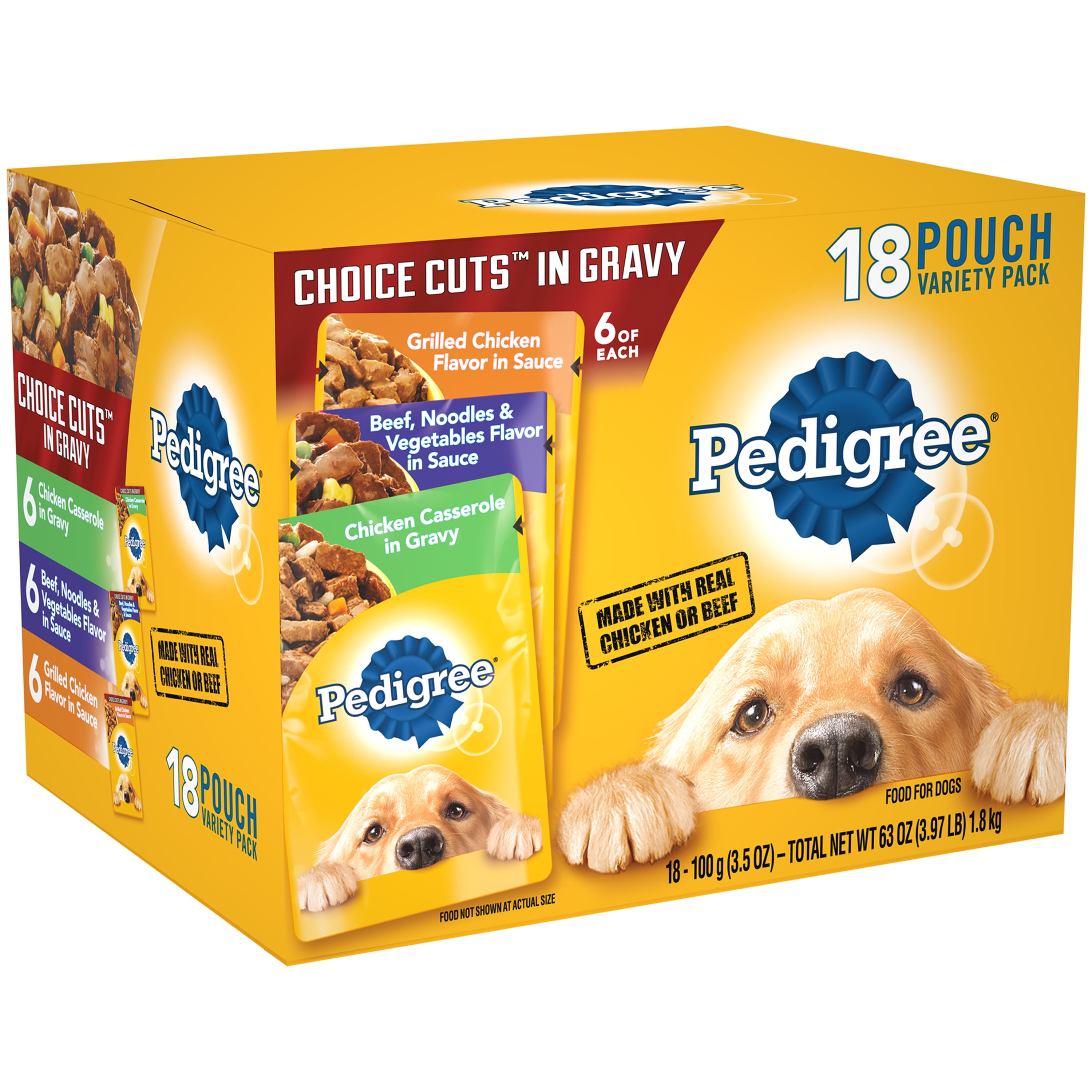 pedigree choice cuts in gravy pouches