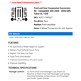 thumbnail image 2 of Front and Rear Suspension Conversion Kit - Compatible with 2000 - 2006 GMC Yukon XL 1500 2001 2002 2003 2004 2005, 2 of 2