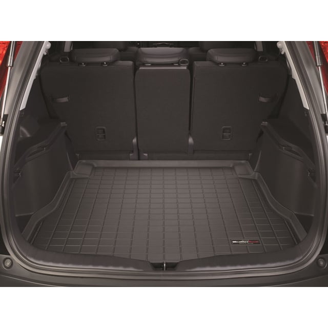 Fits 2007-2011 Honda CR-V Weathertech Cargo Area Liner 40318 Direct Fit; Raised Edges; Black; Thermoplastic Elastomer TPE Injection Molded Material; Non-Skid