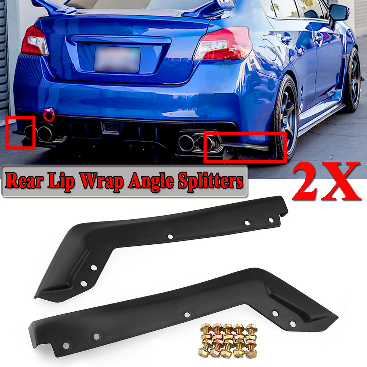Bumpers Rubbing Strips Rear Bumper Spat Valance Lip Black For 15 16 Subaru Impreza Sti Guidohof